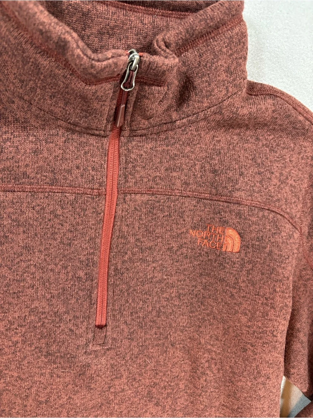 The North Face Men’s Half-Zip Fleece Pullover - heathered Brick Red L